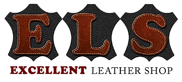 excellent leather shop logo
