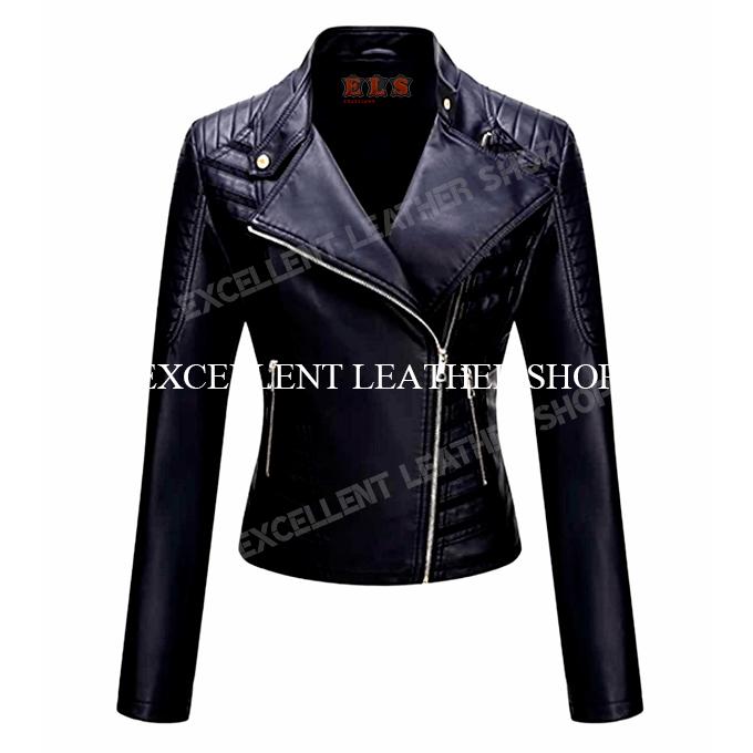 Womens leather Biker Jacket - Excellent Leather Shop