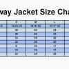 Away Jacket Size Chart