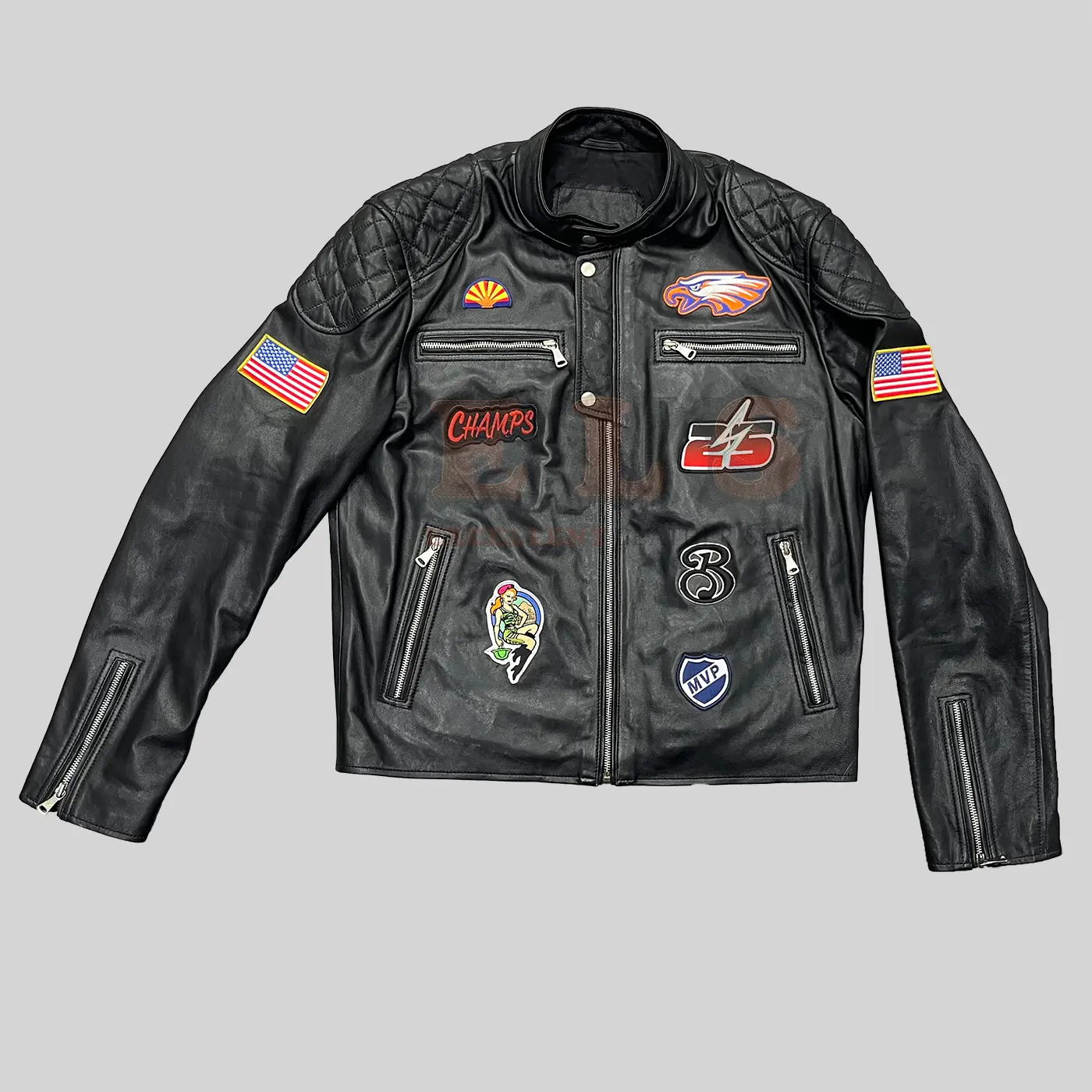 Buy Men's Vintage Cafe Racer Jacket With Patches
