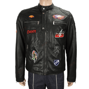 Custom Pactches Mens Cafe racer Jacket