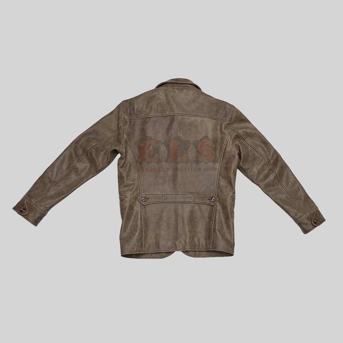 Wolverine Indigo Leather Car Coat Men's