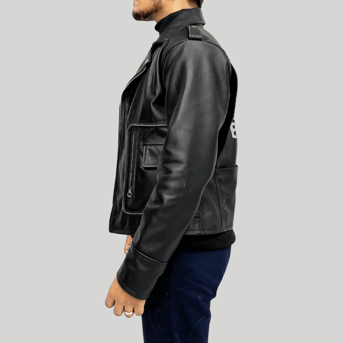 T Birds Leather Jacket | Mens Grease Black Jacket