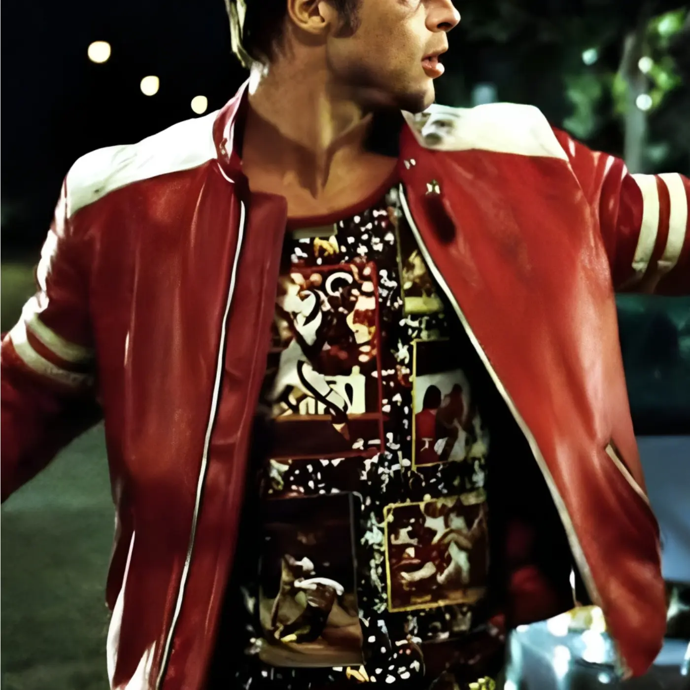 Buy Fight Club Red Leather Jacket
